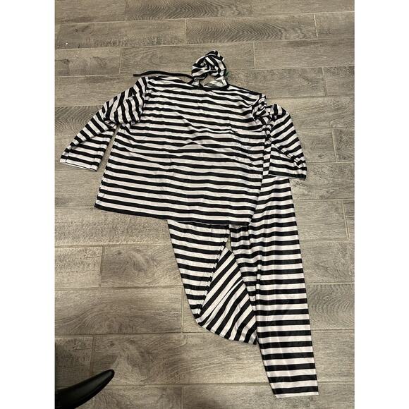 Jailbird Prisoner Convict Adult Men Costume, One Size - Picture 1 of 3